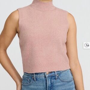 Express Dusty Pink Mock Neck Sweater Tank